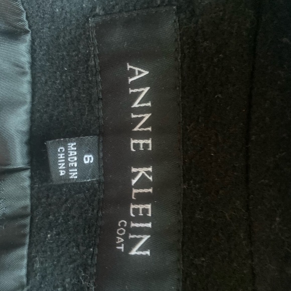 Anne Klein Wool-Cashmere Blend Coat, Black, Sz 6 - Picture 7 of 13